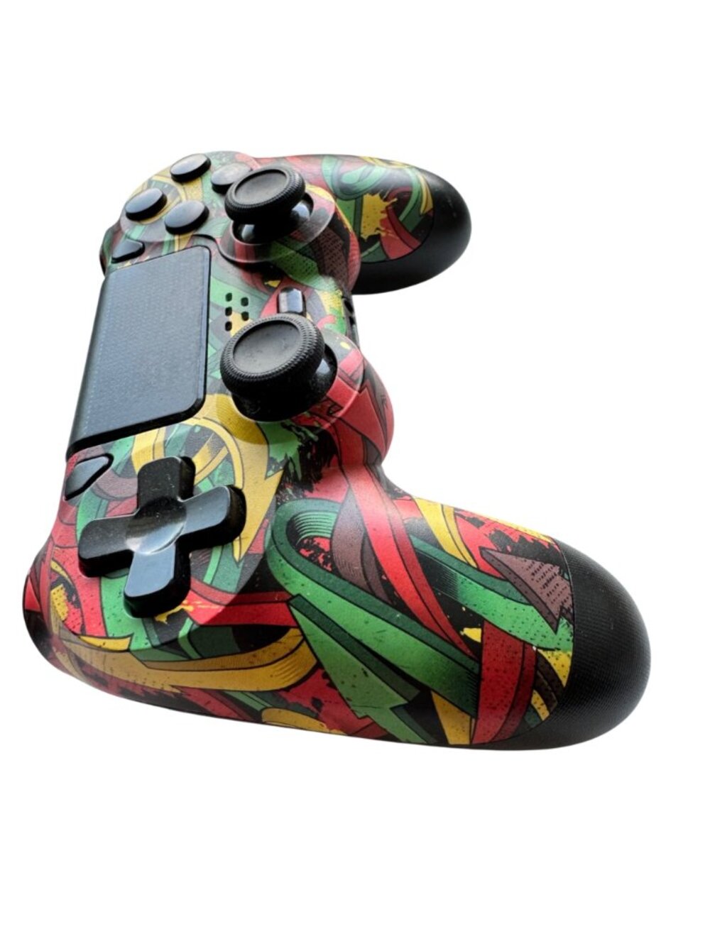Custom PS4 Wireless Controller Multicolor Graffiti Design Pre-Owned - Picture 8 of 9